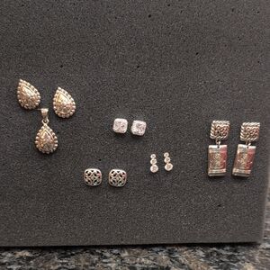Silver Earring Bundle Set